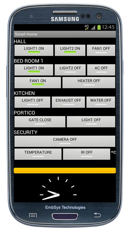 smart home control application android mobile